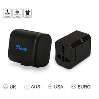 Travel AC Power plug Adapter-Dante D0822 (2017 New Design) USA UK European Italy Asia 150 Countries Universal AC Adapter (Black)