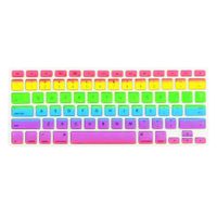 TopCase Silicone Keyboard Cover Skin for MacBook 13" Unibody/Old Generation MacBook Pro 13" 15" 17" with or Without Retina Display/Wireless Keyboard + TopCase Mouse Pad (Rainbow, Rainbow)