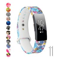 Tkasing Compatible with Fitbit Inspire/Inspire HR/Ace 2 Band,Soft Silicone Strap Replacement Wristband Replacement for Fitbit Inspire HR (Sunflower, Large(7.1-8.7inch Wrist))
