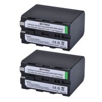 Batmax 2Pcs NP-F970 NP F970 NP-F960 Digital Camera Rechargeble Li-ion Battery(7200mAH) for LED Video Camera Light for Sony CCD-RV100 CCD-TRV58 DCR-TRV110K