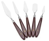 Kinteshun Palette Knife Set,Stainless Steel Painting Spatula Knives Paint Scrapers Art Drawing Supplies(5pcs/Set)