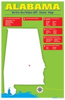 Gallopade Publishing Group Alabama Write-On/Wipe-Off Desk Mat, State Map (9780635106780)