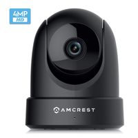 Amcrest 4MP UltraHD Indoor WiFi Camera, Security IP Camera with Pan/Tilt, Dual-Band 5ghz/2.4ghz, Wide 120° FOV, Updated Javascript Firmware, Version 2, REP-IP4M-1051B (Black) (Certified Refurbished)