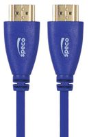 HDMI Cable, 15 ft. L, Blue, Dual SHLD (2 pieces)