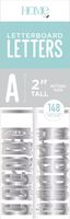 DCWVE Die Cuts with A View 2" Letter Pack Letterboard-Premium-Silver (148 pcs) LP-006-00020, 2"