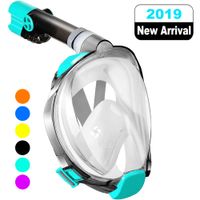 WSTOO Full Face Snorkel Mask,Advanced Safety Breathing System Allows You to Breathe More Fresh Air While Snorkeling,180 Panoramic Anti Fog Anti Leak Foldable Snorkel Mask for Adult and Kids