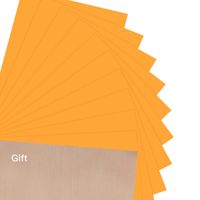 JANDJPACKAGING Heat Transfer Vinyl HTV for T-Shirts 12" x10" - Easy to Weed Iron on Vinyl for Cricut & Silhouette Cameo 10Pack Dark Yellow