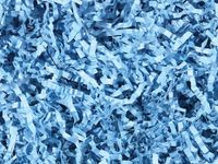 Crinkle Paper Shred for Packaging Gift Box/Basket Filler 2-Ounce Bag (Light Blue)