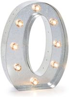 Darice Silver Metal Marquee Letter - O - 9.87" Tall, Galvanized Silver Finish