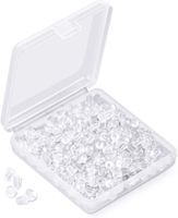 Silicone Earring Backs Earring Backings Soft Clear Ear Safety Back Pads Backstops Bullet Clutch Stopper Replacement for Fish Hook Earring Studs Hoops, Diameter 4mm (200PCS/100Pairs)