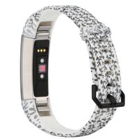 honecumi Floral Pattern Bands Compatible with Fitbit Alta/Alta hr Wristband Replacement Accessory-Exchange Watch Band for Men&Women Colorful Stripe Printing Straps