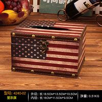 T-ZJHC European Creative Retro Tissue Box Home Room Bedroom Napkin Tray Living Room Coffee Table Storage, White