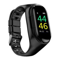 CIGOO 2-in-1 Smart Watch with TWS Earbuds Fitness Tracker True Wireless Headphones Step Calorie Counter Activity Tracker Waterproof Smart Bracelet Wrist Band Heart Rate Blood Pressure Monitor