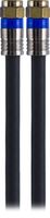 GE RG6 Coaxial Cable, 6 ft. F-Type Connectors, Quad Shielded Coax Cable, 3 GHz Digital, in-Wall Rated, Ideal for TV Antenna, DVR, VCR, Satellite, Cable Box, Home Theater, Black, 33528