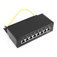 uxcell 8 Ports 1U Rack Mount Full Shielded T568A T568B Ethernet RJ45 Patch Panel Cat6
