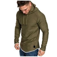 Simayixx Men Hoodies Pullover, Men's Fashion Workout Sweatshirts Plus Size Adjustable Hood Solid Sweater Tops Outerwear