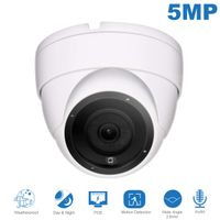 IP POE Dome 5MP Camera(Hikvision Compatible),Audio Super HD Security Camera with Microphone & ONVIF Supports,Indoor Outdoor Wide Angle 2.8 mm Lens IP66 Weatherproof 20m Night Vision#IPC-3150W