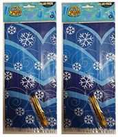 6 Dozen(72) Winter Snowflake Design Cellophane Gift/Goody Bags
