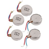 uxcell 5Pcs DC3V 12000RPM Mobile Phone Vibrating Motor Flat Coin Vibration Mini Motor