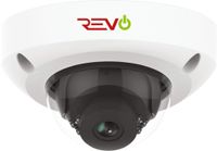 Revo America Ultra HD 4MP Audio Capable IP IK10 Vandal Resistant Mini Dome Surveillance Camera - 100' Night Vision, IP66 Weather Resistant, 3DNR, ONVIF Compatible