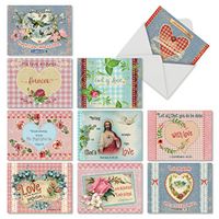 The Best Card Company - 10 Blank Religious Note Cards (4 x 5.12 Inch) - Assorted Bulk Greeting Card Set - Holy Notes M6625OCB