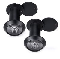 Sumnacon Safety Door Viewer,Solid Brass 220-degree Door Viewer/Peephole with Heavy Duty Rotating Privacy Cover for 1-3/8" to 2-1/6" Doors, Durable Door Viewer for Home Office Hotel (2 Pcs Black)