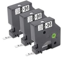 D1 Label Tape Clear, Unismar D1 43610 6mm Labeling Tape Compatible for LabelManager 160 210D 280 360D PnP 420P PnP, LabelPoint 100 150 200 250 300 350, LabelWriter 400 450 Duo, 1/4'' W x 23' L, 3-Pack