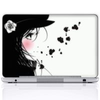 Meffort Inc 17 17.3 Inch Laptop Notebook Skin Sticker Cover Art Decal (Included 2 Wrist pad) - Pretty Woman