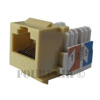 10x Pack Lot CAT6 Network RJ45 Port 110 Punch Down Keystone Snap-In Jack Ivory