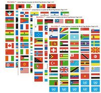 World Flag Stickers - United Nations Sticker Set; 1.5" x 1" Self Adhesive Stickers for Every International Country in The United Nations Plus 7 UN Stickers, 200 Sticker Flags Total, Made in USA.