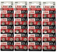 GI LR44 A76 AG13 1.5 Volt Alkaline Button Cell Batteries for Watches Clocks Remotes Games Controllers Toys & Electronic Devices (40)