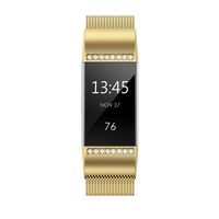 QusFy Metal Band Compatible with Fitbit Charge 2, Slim Thin Stainless Steel Metal with Magnetic Closure Replacement Accessories Small Large for Women Men, Black, Silver, Champagne, Rose Gold, Colorful