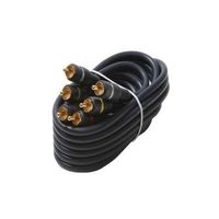 Black Point Products BA-136 Gold 3-RCA Python Cable, 3-Foot