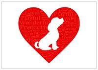 NW Pitney Ink Puppy Love Pet Sympathy Card, 7 x 5 Inches (1119SYM)