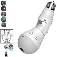 Bulb Camera 360 Degree WiFi 1080P HD Smart Security Surveillance Small Camera with IR Motion Detection Night Vision Two-Way Communication for Home Baby Pets