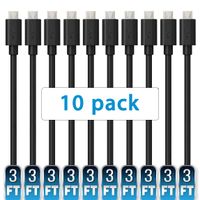 Mopower Micro USB Cable,10 Pcs 3FT High Speed USB 2.0 A Male to Micro B Charge and Sync Cables for Samsung,LG,BlackBerry and Motorola Smartphones & Tablets Black (10-Pack)