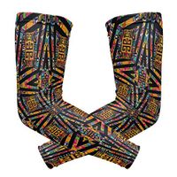 Unisex Arm Sleeve Trtibal Greek Ethnic Geometric Art UV Protection Arm Compression Sleeve Skin Protection Sport Arm Cooler Sleeve for Running Hiking Jogging Motorcycling Climbing Camping