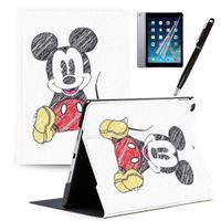 LJX 2019 iPad Air 3 Case 2017 iPad Pro 10.5 inch Cover, Mickey Minnie PU Leather Protective Cartoon Cute Design Stand Smart Auto Sleep/Wake Shell for iPad Air (3rd Gen) 2019/iPad Pro 10.5" 2017#A