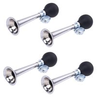LONG TAO 4 Pcs Metal Squeeze Bike Bugle Horn Classic Vintage Clown Bugle Clown Bike Horn for Bicycle Car Universal