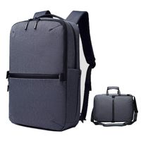 Gudui Convertible Laptop Shoulder Backpack, 17in Messenger Bag Briefcase Handbag