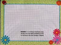 Planning Pad Notepad with Flowers & Lady Bug, 50 Sheets, 8" x 6"