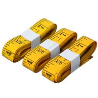 SumVibe Soft Tape Measure 120 Inches/300cm,Pocket Measuring Tape for Sewing Tailor Cloth Body Medical Measurement,Yellow 3-Pack
