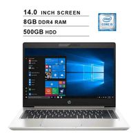 2019 Premium HP ProBook 440 14 Inch HD Business Laptop (Intel Core i5-8265U up to 3.90 GHz, 8GB DDR4 RAM, 500GB HDD, WiFi, Bluetooth, HDMI, Windows 10 Pro) (Silver)