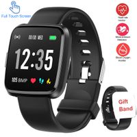 Smart Watch for Android iOS Phone,Full Touchscreen IP68 Waterproof Activity Fitness Tracker Watches with Heart Rate Monitor Pedometer Sleep Tracker, Step Counter for Kids, Women and Men(Black)