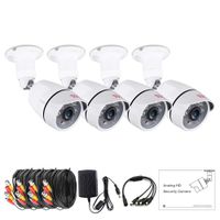 Tonton 4 Pack 1080p Outdoor Indoor Day Night Vision Weatherproof 6pcs IR Infrared LEDs Security Cameras Kits, 120ft IR Distance, Aluminum Metal Housing