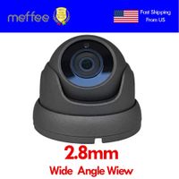 2MP Wide Angle (AHD TVI CVI 960H) Indoor Outdoor CCTV Analog Dome Security Camera,1080P 2.8mm Lens Black Film Technology IR Night Vision, Waterproof Full HD for Surveillance System (Metal, Black)
