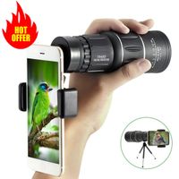 SGODDE 16X52 Monocular Telescopes,Optics High Powered Monocular Scope with Retractable Eyepiece and Multi Coated Optical Glass Lens,BAK4 Prism Lens Outdoors (1652)