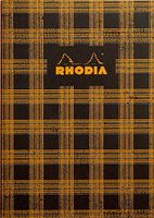 Rhodia Sewn Spine Notebook - 32 Graph Sheets - 9 3/4 x 7 1/2 - Tartan Cover