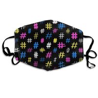 YUIOP Colorful Symbol Printed Mask Neutral Mask for Men and Women Polyester Dust-Proof Breathable Mask