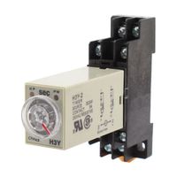 uxcell Rotary Knob Control DC 24V DPDT 0-10 Second Power on Delay Timer Relay